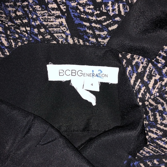 BCBGeneration black/blue maxi dress cutout back - Picture 5 of 8